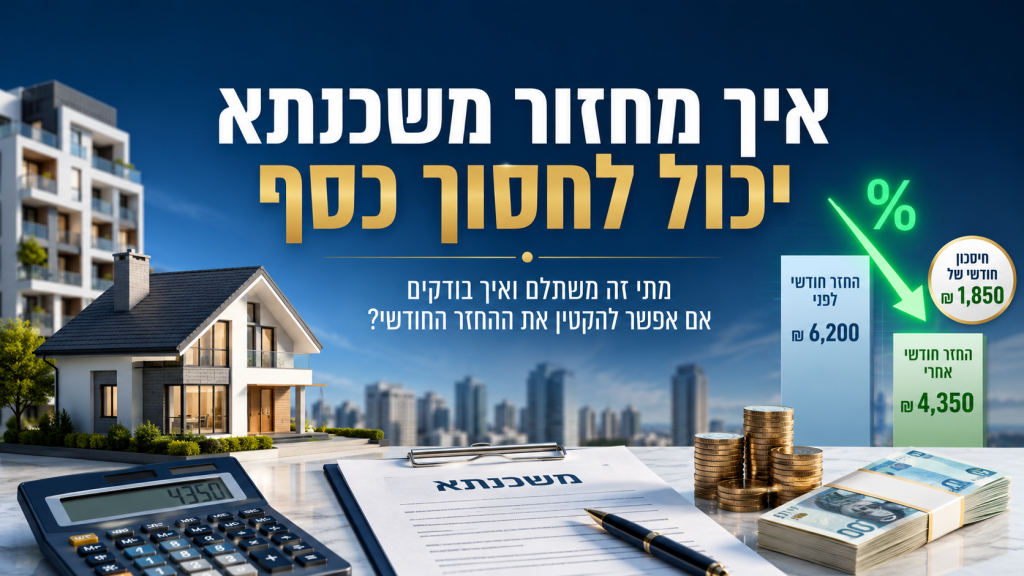 איך מחזור משכנתא יכול לחסוך כסף - המדריך המלא ל 2026