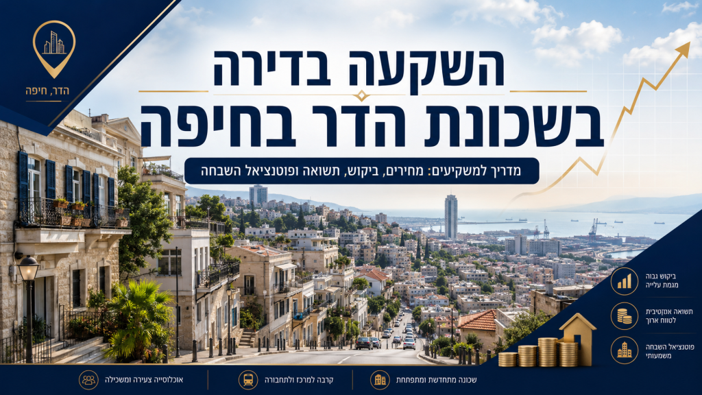 השקעה בדירה בשכונת הדר בחיפה