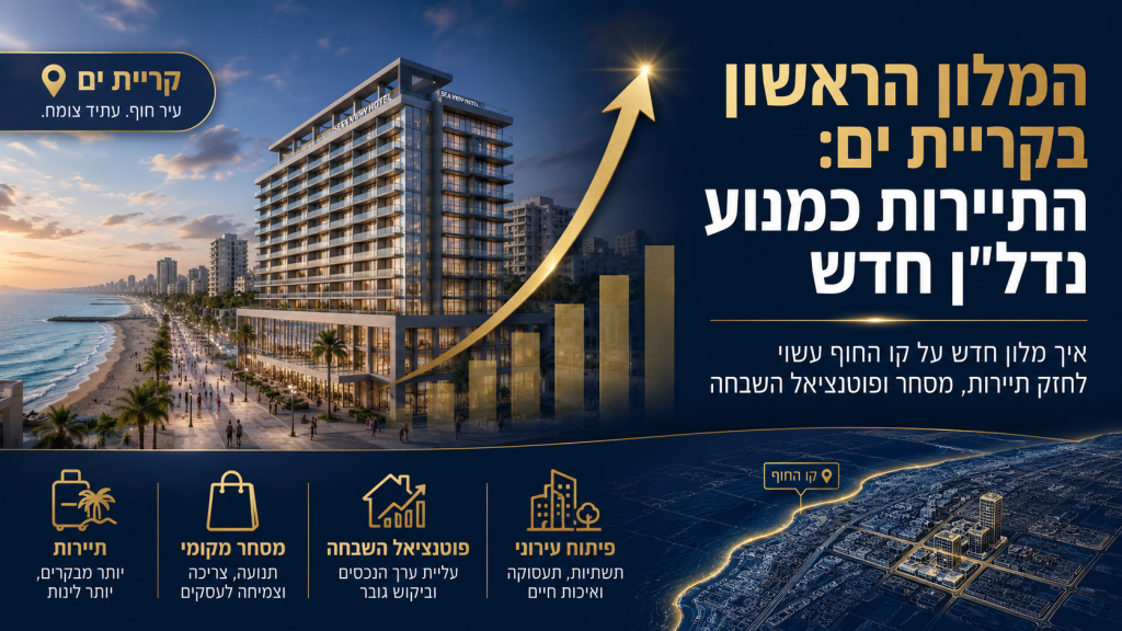 המלון הראשון בקריית ים: התיירות כמנוע נדל"ן חדש