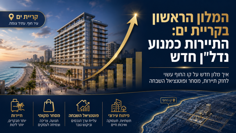 המלון הראשון בקריית ים: התיירות כמנוע נדל"ן חדש