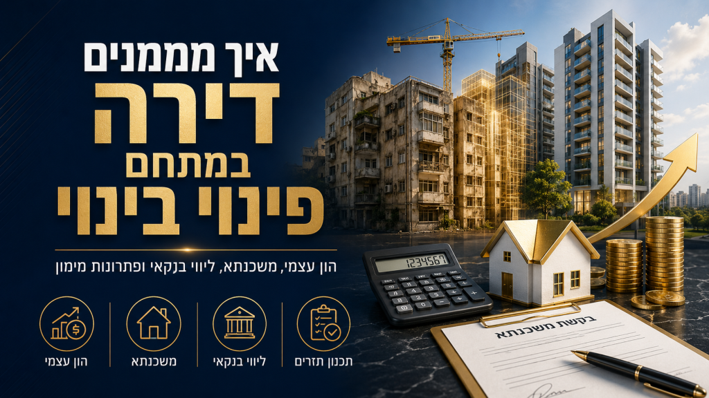איך מממנים דירה במתחם פינוי בינוי