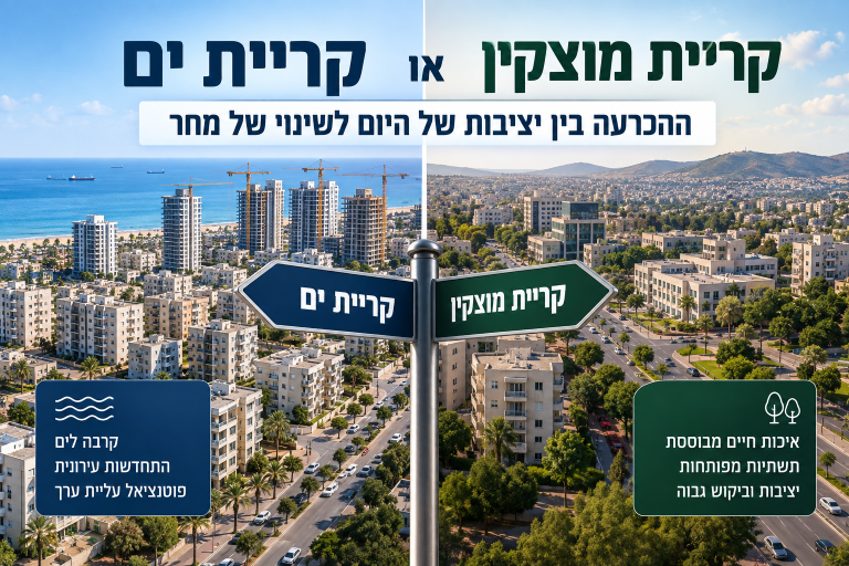 קריית ים או קריית מוצקין? ההכרעה בין יציבות של היום לשינוי של מחר