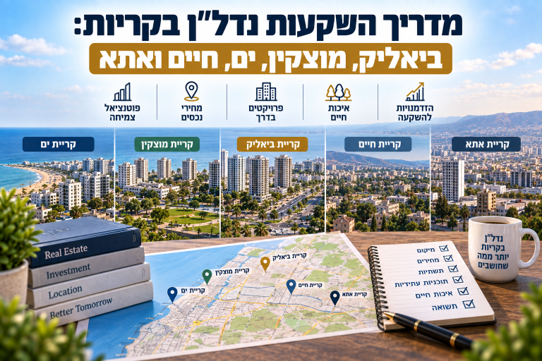 מדריך השקעות נדל"ן בקריות: ביאליק, מוצקין, ים, חיים ואתא