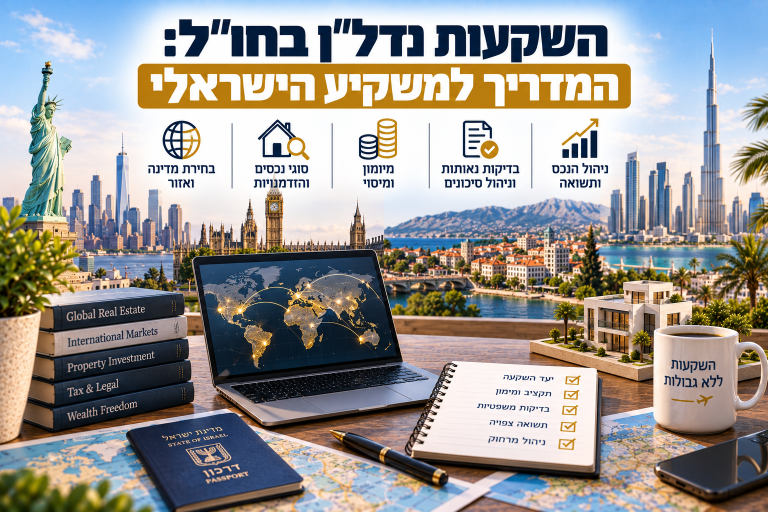 השקעות נדל"ן בחו"ל: המדריך למשקיע הישראלי