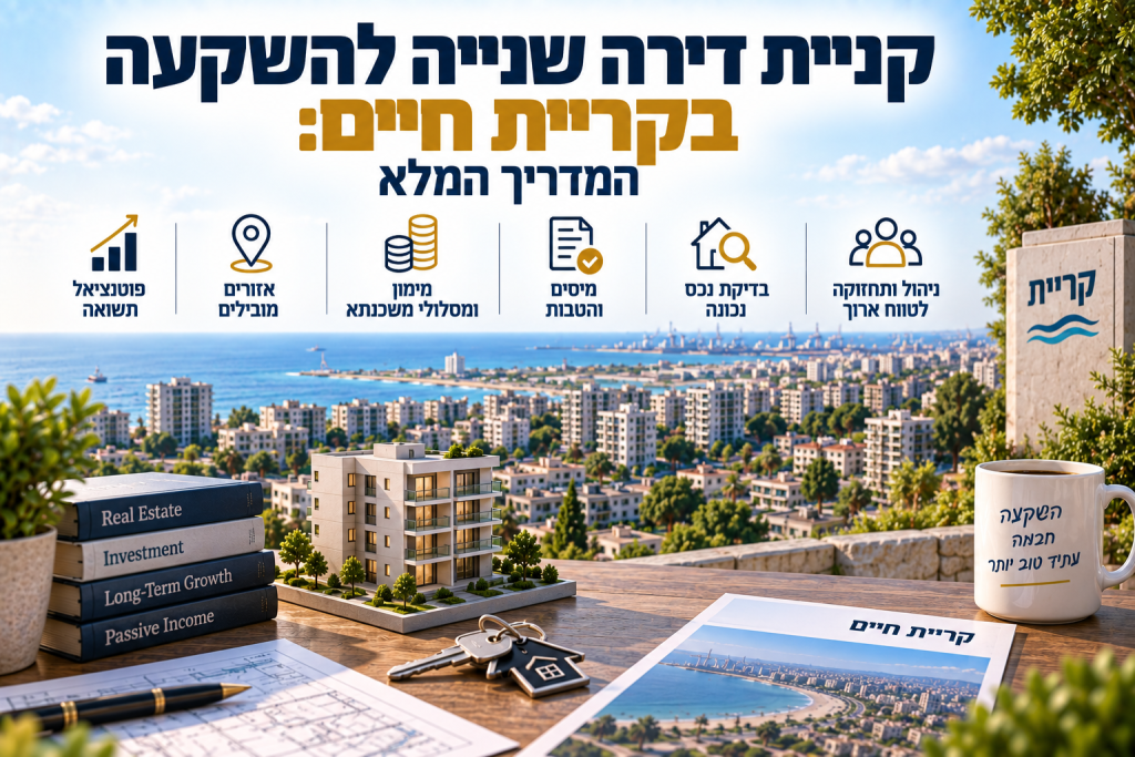 קניית דירה שנייה להשקעה בקריית חיים: המדריך המלא